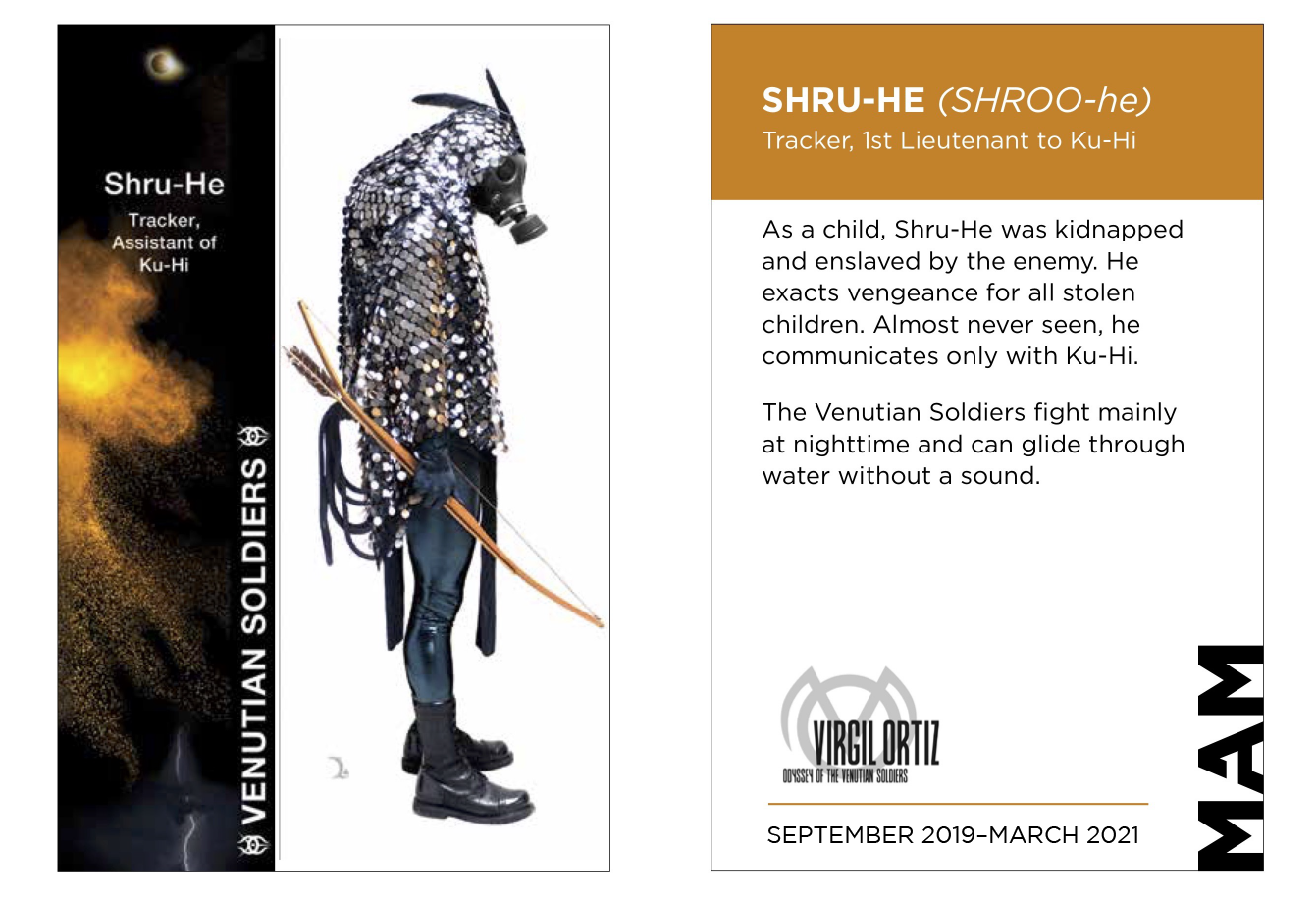 an information card about one of Virgil Ortiz's Venutian Soldiers.