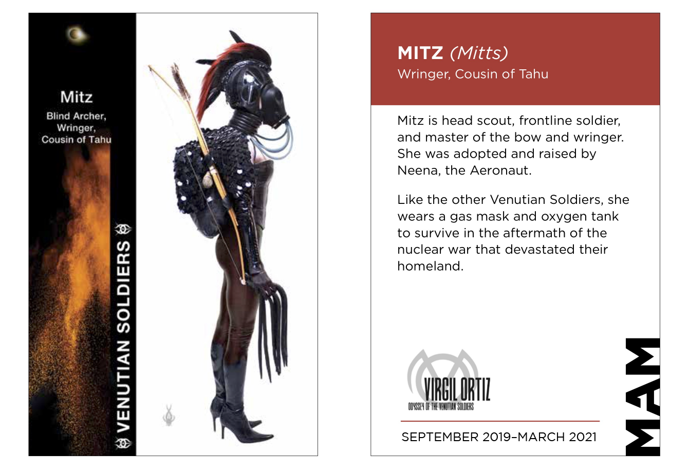 an information card about one of Virgil Ortiz's Venutian Soldiers.