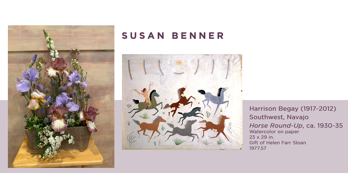 Susan Benner VIRTUAL ART IN BLOOM floral design