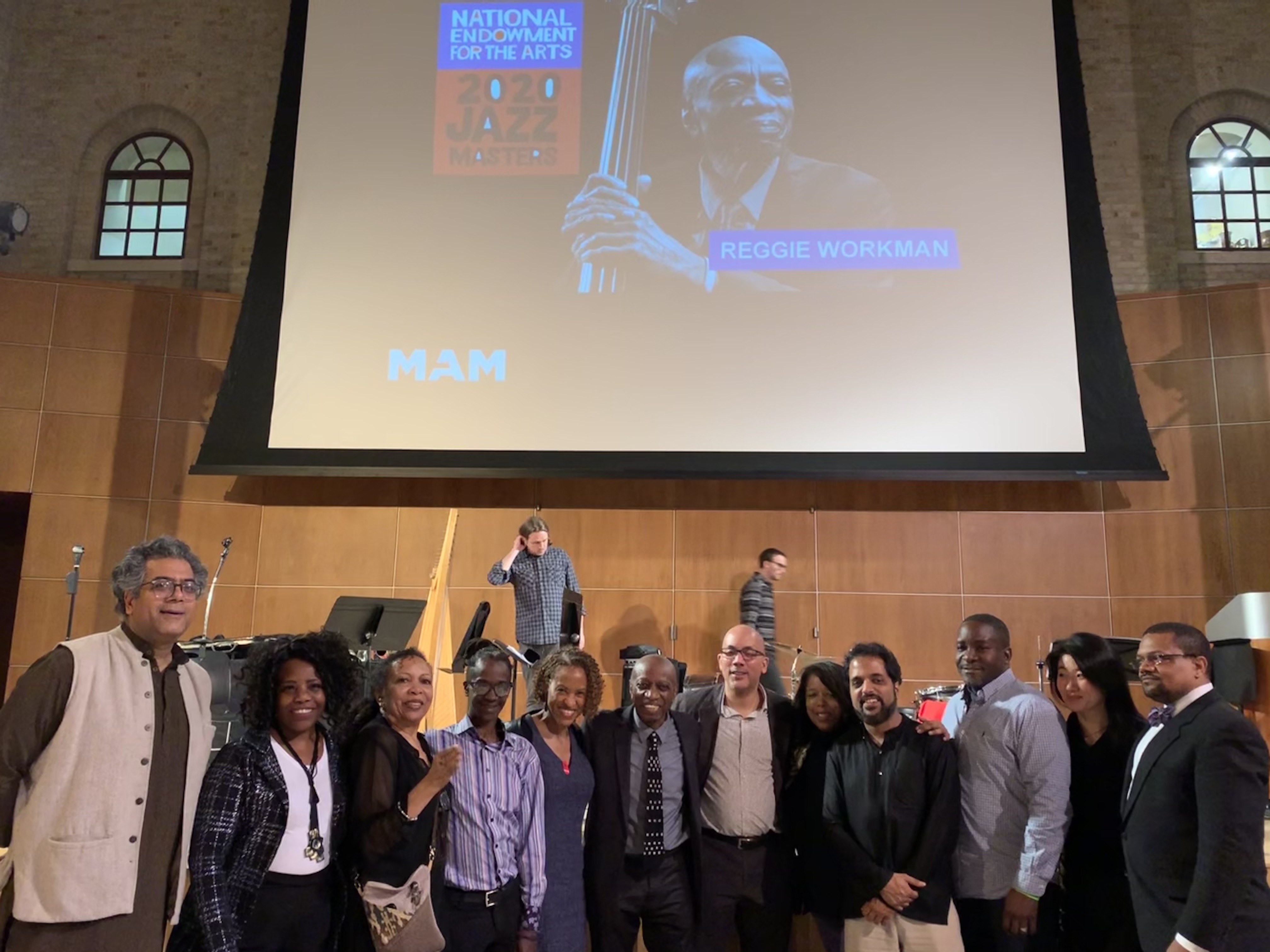 AACC and band members at the Reggie Workman event in 2020.