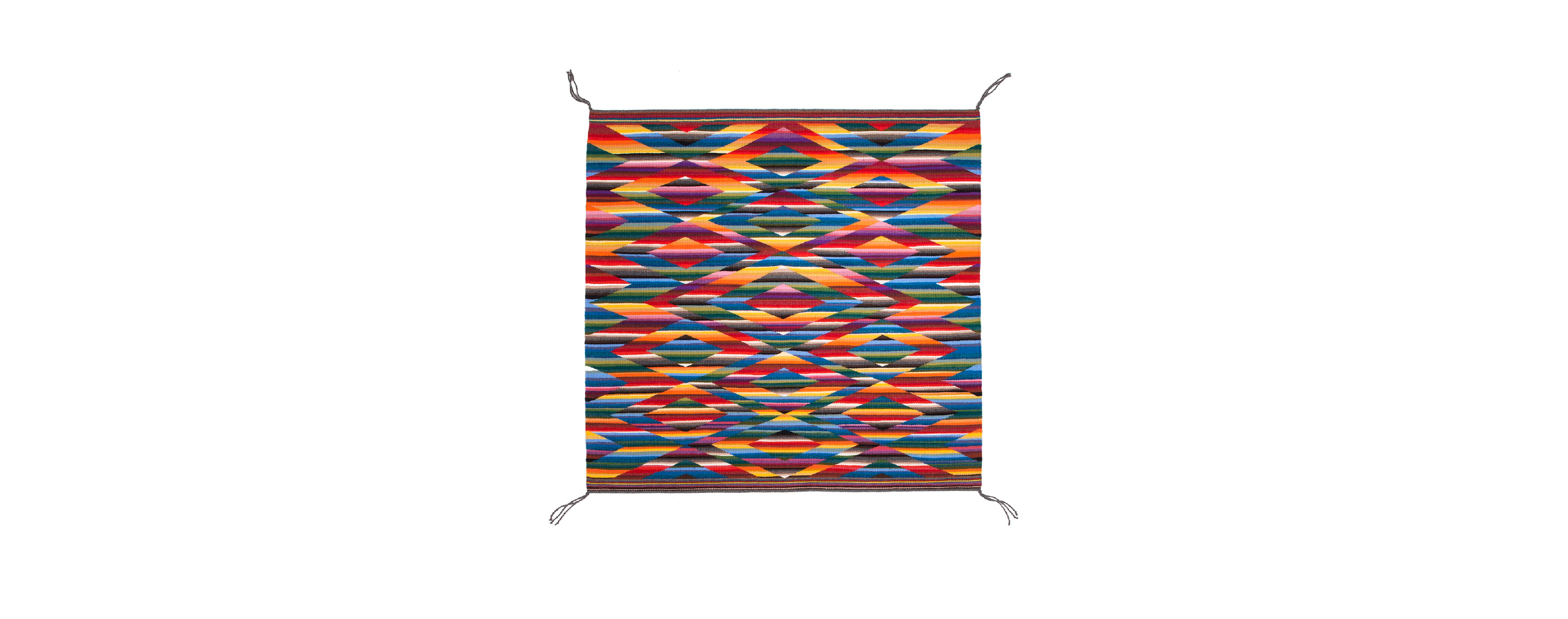 A featured weaving from the Color Riot! exhibition by Venancio Francis Aragon.