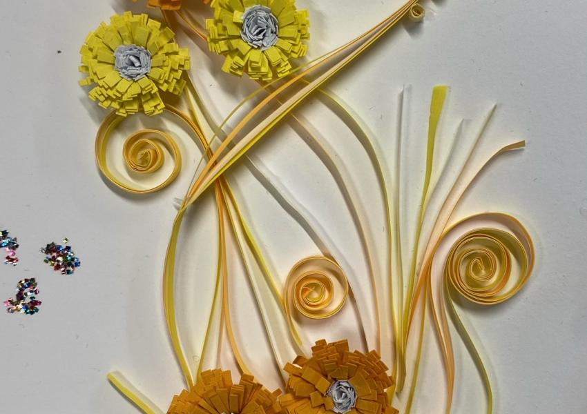 an example of a quilled card by Nanci Iovino