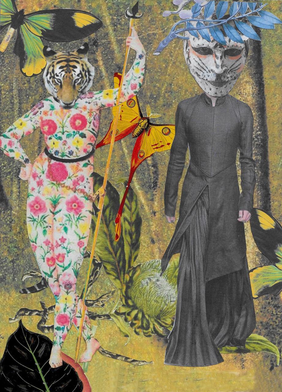 Lori Field's collage titled 'Hierophant.'
