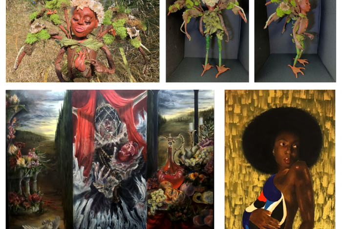 A COLLAGE OF ARTWORKS BY WINNERS OF THE NORTHERN NJ SCHOLASTIC ART AWARDS